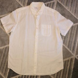 New Gap white linen button shirt